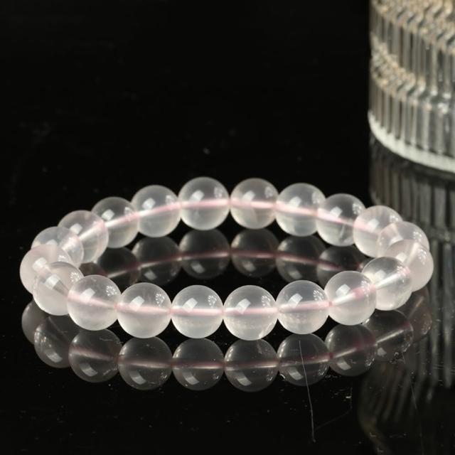 【米蘭精品】現貨+預購 水晶手鍊串珠手繩(天然粉水晶手串6mm/8mm/10mm芙蓉晶男女飾品6款74ki14)