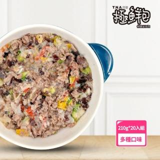 【T.N.A. 悠遊】極鮮包系列-天然食材新增保健品的寵物鮮食-210g×20入組-犬貓通用(寵物鮮食)