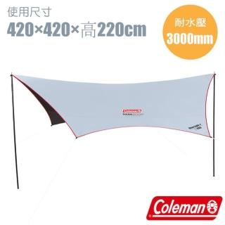 【Coleman】輕量六角形天幕.遮陽炊事帳.遮雨篷/高大寬敞/附收納袋(CM-39093)