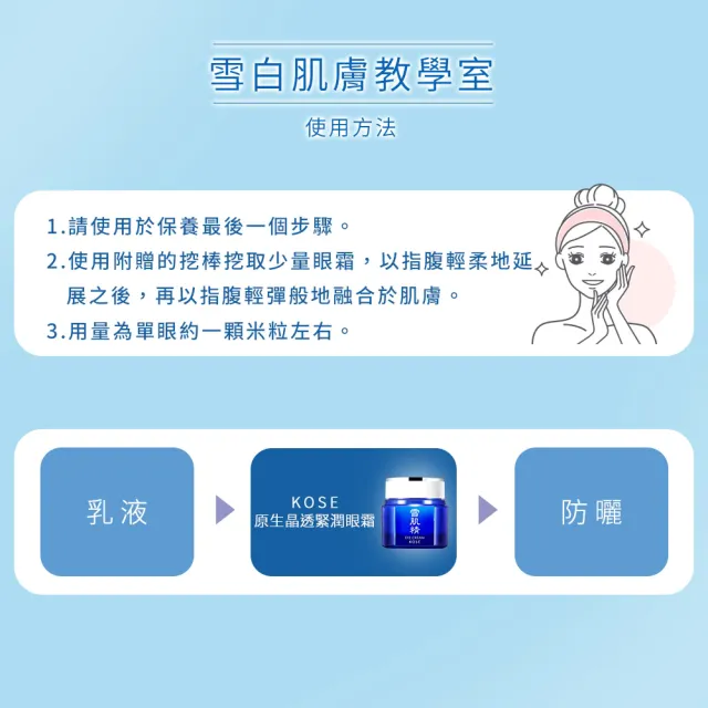 【KOSE 高絲】雪肌精 原生晶透緊潤眼霜 20g
