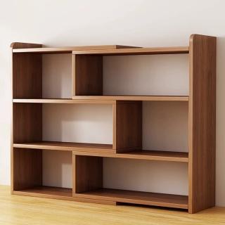 【LEZUN 樂尊】可移動可伸縮桌面置物架兩層書架(可伸縮40-80cm/書櫃/收納架)