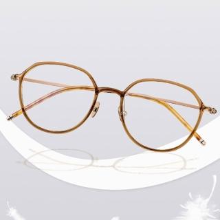【LEEHER】復古眼鏡/超輕鏡框/眼鏡架/眼鏡框/眼鏡女/黑框眼鏡/純鈦鏡架/素顏眼鏡/無度數眼鏡/小臉眼鏡