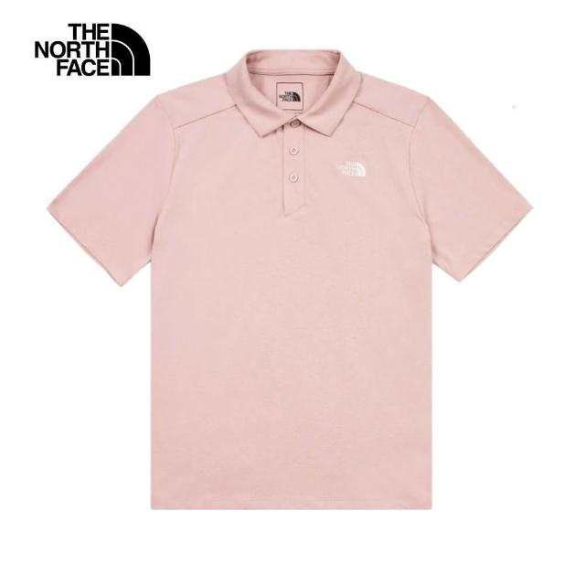 【The North Face】TNF 休閒 純棉舒適透氣短袖POLO衫 U S/S COTTON POLO - AP 男 女 粉(NF0A8EY70SO)