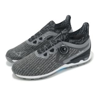 【MIZUNO 美津濃】高爾夫球鞋 Wave Hazard WG Boa 3E 男鞋 寬楦 灰黑 旋鈕 運動鞋 美津濃(51GM2370-09)