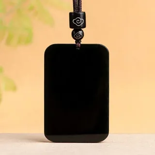 【Penny珮妮】老料和田玉墨玉 無事牌 項鍊吊墜毛衣鍊(母親節 父親節 交換禮物  生日禮 情人節 尾牙 新年)