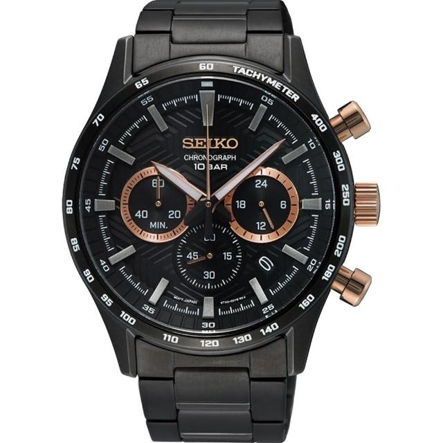 【SEIKO 精工】CS 輪胎紋 三眼計時腕錶 43MM(SSB475P1/8T63-00Y0U)