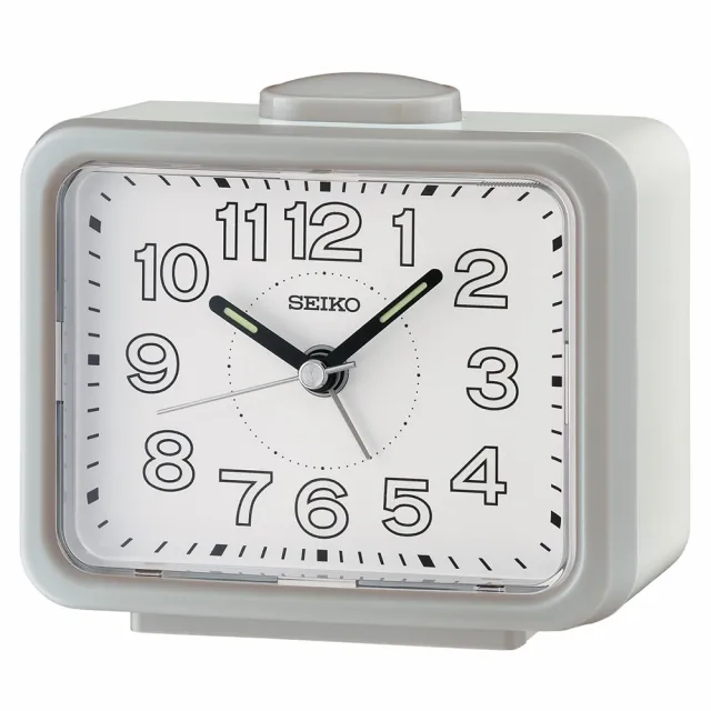 【SEIKO 精工】滑動式靜音秒針 大數字鬧鐘-5色可選 雙11 送禮(QHK061系列/速)