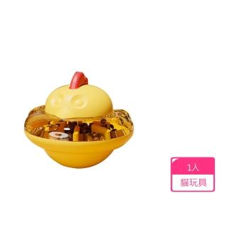 【寵物愛家】貓狗用品 不倒翁小雞造型多功能益智玩具貓狗漏食器