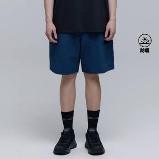 【國家地理服飾官方旗艦】男女同款 ADELIE 輕量平織工裝短褲 - 藍色