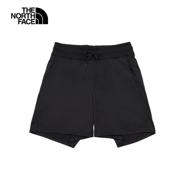 【The North Face】北面女款黑色舒適透氣休閒短褲｜8EYUJK3