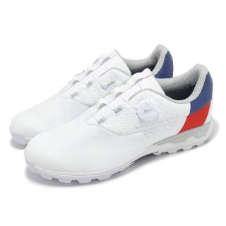 【MIZUNO 美津濃】高爾夫球鞋 Wave Hazard Aqua Boa 3E 男鞋 寬楦 白 旋鈕 緩衝 美津濃(51GM2470-01)