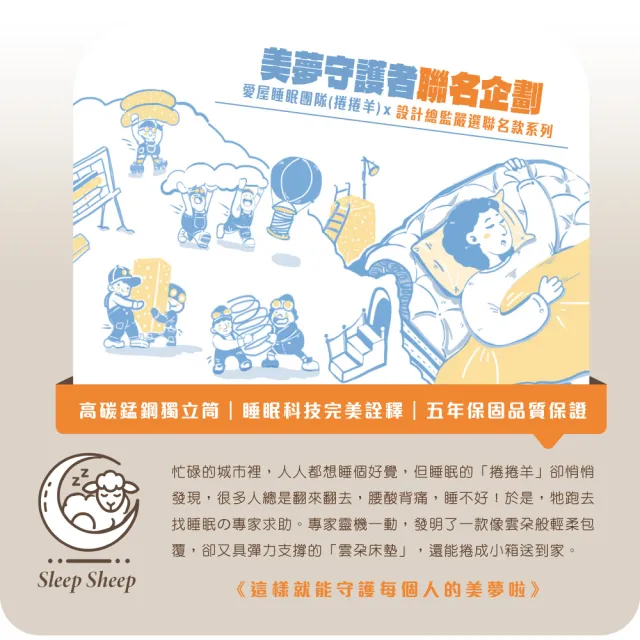 【IHouse】膠原蛋白+30mm乳膠+加強護邊 5尺床墊 /雙人床墊/捲包床墊/壓縮床(高碳錳鋼強化型獨立筒-比亞蒂)