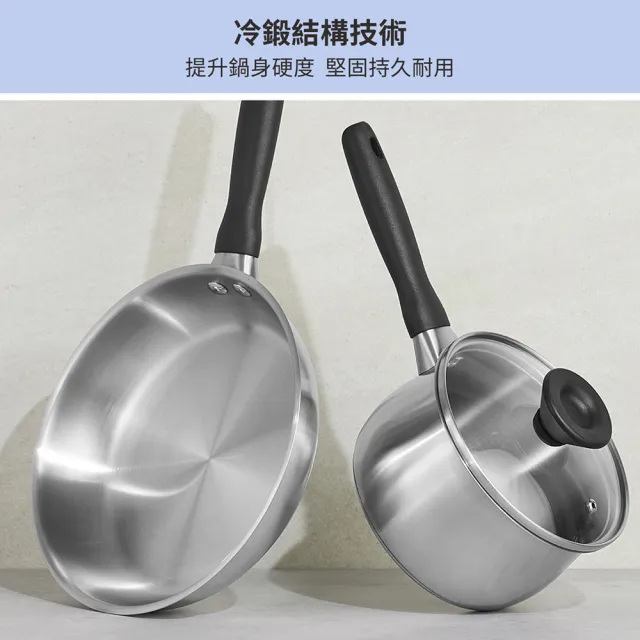 【MEYER 美亞】銀月系列不鏽鋼鍋平底鍋28cm(瓦斯爐/IH/電磁爐/洗碗機 適用)