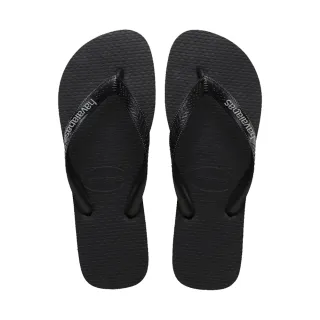 【havaianas 哈瓦仕】拖鞋 男鞋 女鞋 夾腳拖 經典素色款 Top Rubber Logo Filete 黑 4148756-0090U(哈瓦士)