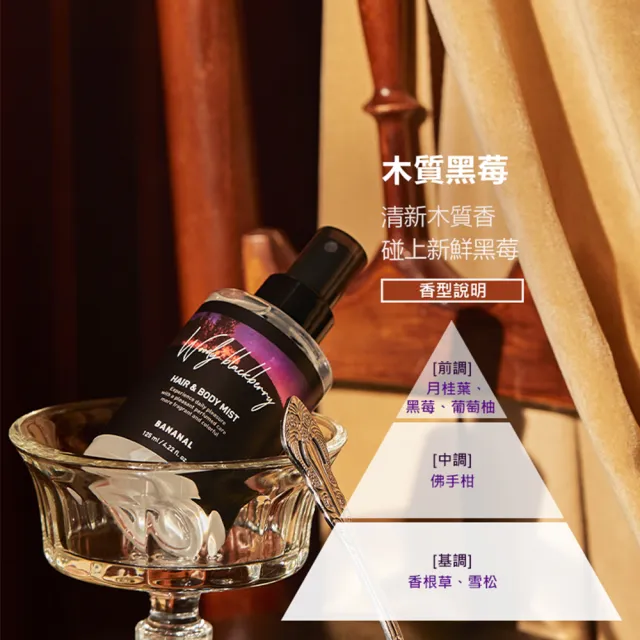 【BANANAL】韓國胺基酸頭髮身體香氛噴霧125ml(清新舒緩/可當香水使用/5款香味任選)