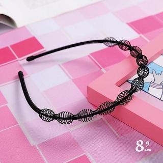 【89 zone】法式古典寬版波浪 鐵絲髮箍 頭飾 髮飾 飾品 髮箍 1 入(不挑款/混色隨機出貨)