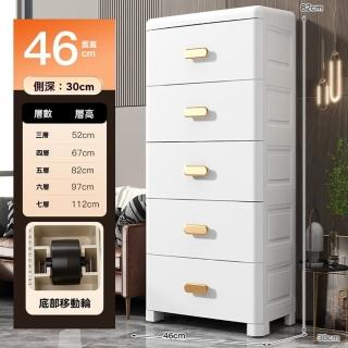 【顧家家居】46cm面寬奶油風收納櫃46×30×82公分(抽屜櫃/收納櫃/鬥櫃/置物架/預售15天)