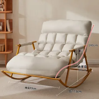 【Josie】防水耐磨貓抓皮雙人躺椅沙發椅(搖椅 搖搖椅 客廳搖椅 懶人沙發 陽台沙發 休閒沙發 休閒椅)