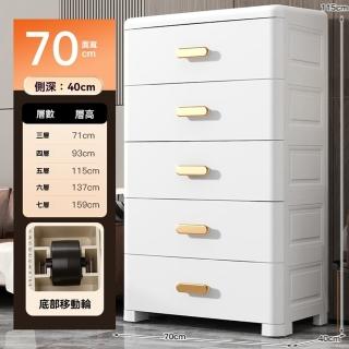【顧家家居】70cm面寬奶油風收納櫃70×30×93公分(抽屜櫃/收納櫃/鬥櫃/置物架/預售15天)