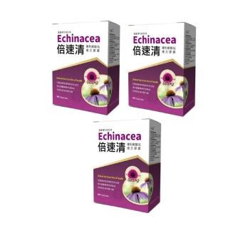 【草本之家】倍速清專利紫錐花膠囊60粒X3盒(專利酵母.綠蜂膠.柑橘.魚腥草.啤酒酵母.紫錐菊)
