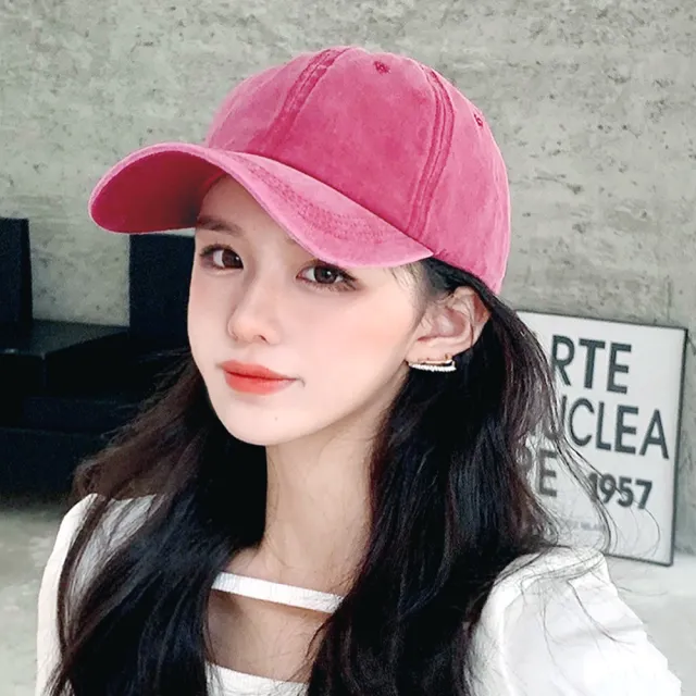 【匠心選品】水洗復古仿舊鴨舌帽(水洗棒球帽 單寧老帽 遮陽帽 潮流鴨舌帽)