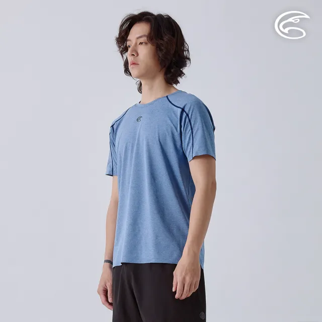【ADISI】男超透氣智能抑菌短袖野跑衣 AL2411085 原力藍(抗UV 快乾 抗菌 除臭 排汗衣 運動上衣)