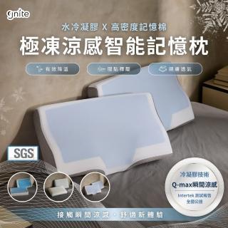 【GNITE】極凍涼感智慧記憶枕(冷凝枕/工學枕/肩頸枕 多款可選)