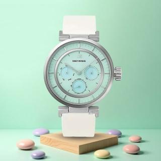 【ISSEY MIYAKE 三宅一生】W mini 系列時尚腕錶 手錶 男錶 女錶-藍X白/39mm(VD75-0030G/NYAB703Y)