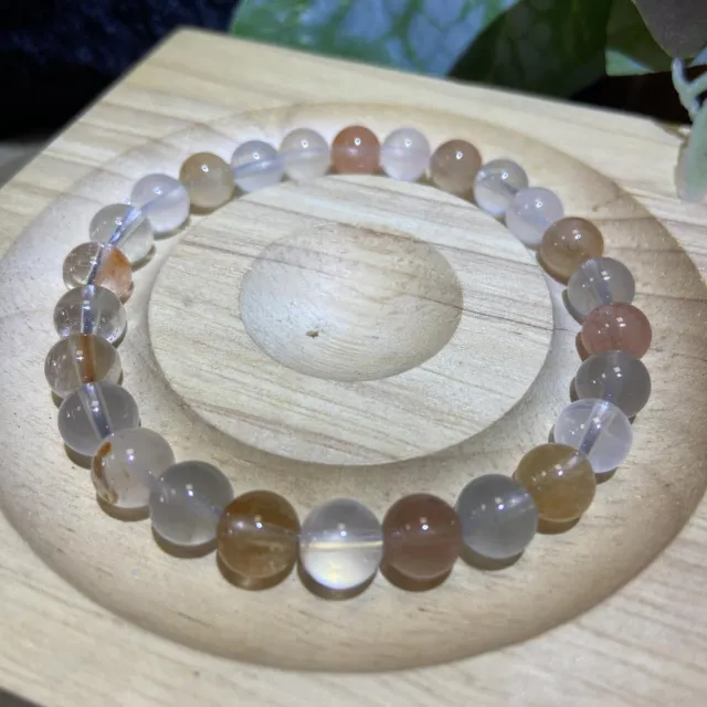 【Cozy 世界水晶原礦與茶】精品果凍彩兔毛 7mm+ 31-2(有聚財招財和旺事業功效)