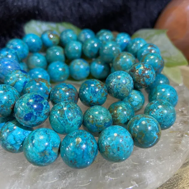 【Cozy 世界水晶原礦與茶】精品南非鳳凰松高藍 11mm+ 32-2(增加自信 提升溝通能力與說服力)