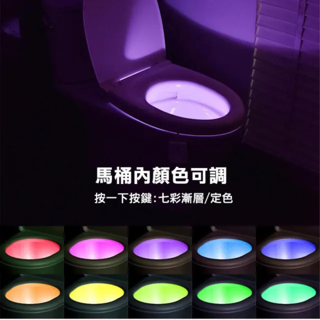 【SW】2入售 智能夜燈 馬桶感應燈 感應燈 小夜燈 LED燈泡 RGB氛圍燈(柔光 自動感光 體感應 夜燈 led感應燈)
