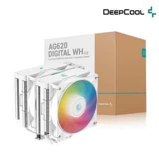 【DeepCool】九州風神 AG620 DIGITAL WH ARGB CPU散熱器(白色/視覺化溫度顯示)
