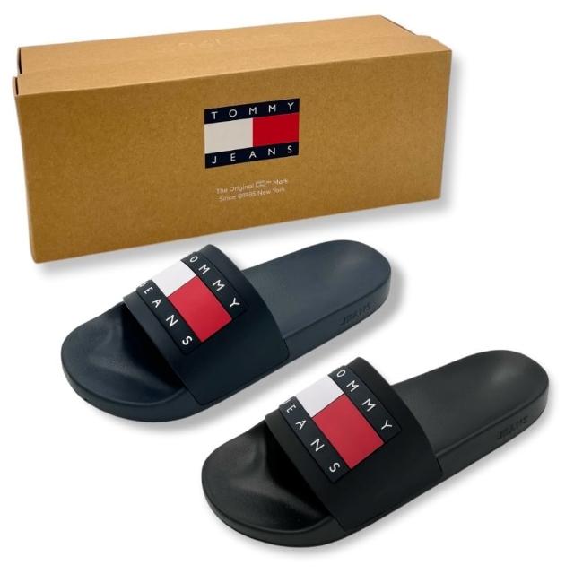 【Tommy Hilfiger】男生 拖鞋 經典國旗LOGO 橡膠 防水 沙灘拖鞋 海灘拖鞋