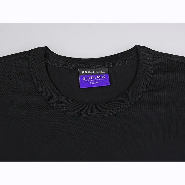 【Paul Smith】PAUL SMITH彩色英文印花LOGO純棉質圓領短袖T恤(男款/黑)