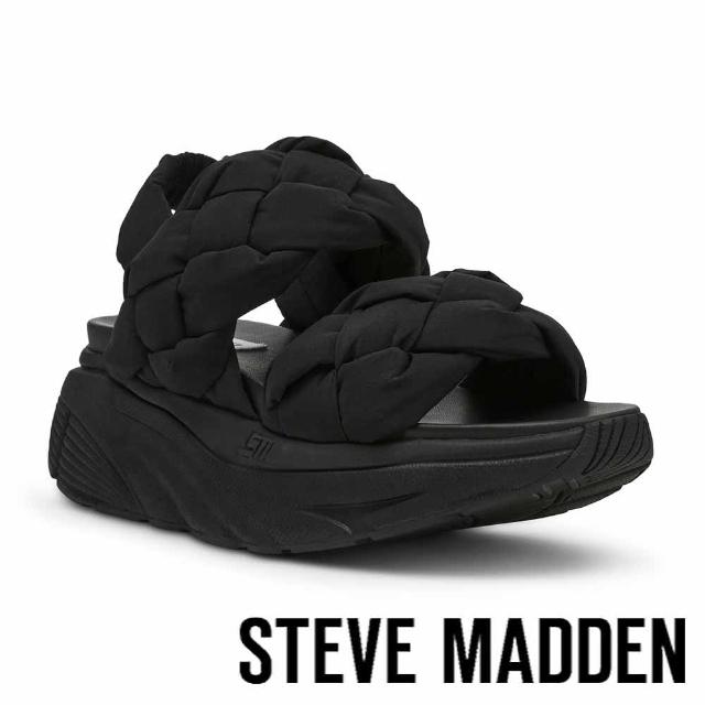 【steve madden】編織澎澎厚底涼鞋 HORIZON 5(黑色)