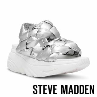 【steve madden】編織澎澎厚底涼鞋 HORIZON 5(銀色)