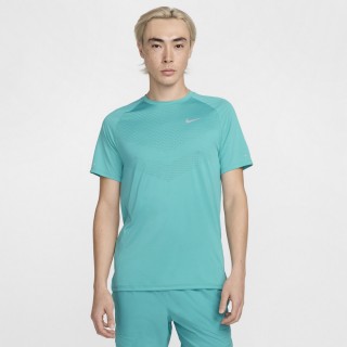 【NIKE 耐吉】短袖上衣 運動上衣 T恤 Dri-FIT 男款 AS M NK DFADV STRIDE SS TOP 藍綠色(HV5204345)