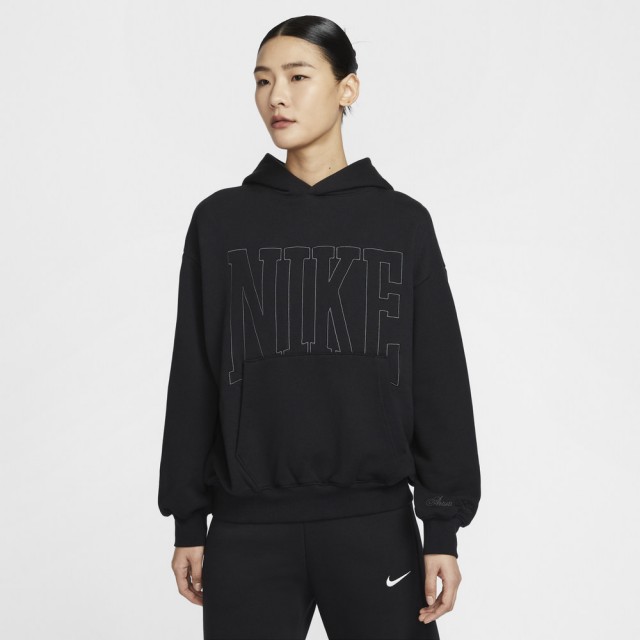 【NIKE 耐吉】連帽上衣 休閒 運動 Oversize 女款 AS W NSW STREET OOS PO HDY 黑色(HQ5888010)