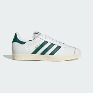 【adidas 愛迪達】休閒鞋 男鞋 運動鞋 皮革 三葉草 GAZELLE 白 JH5397(8919)