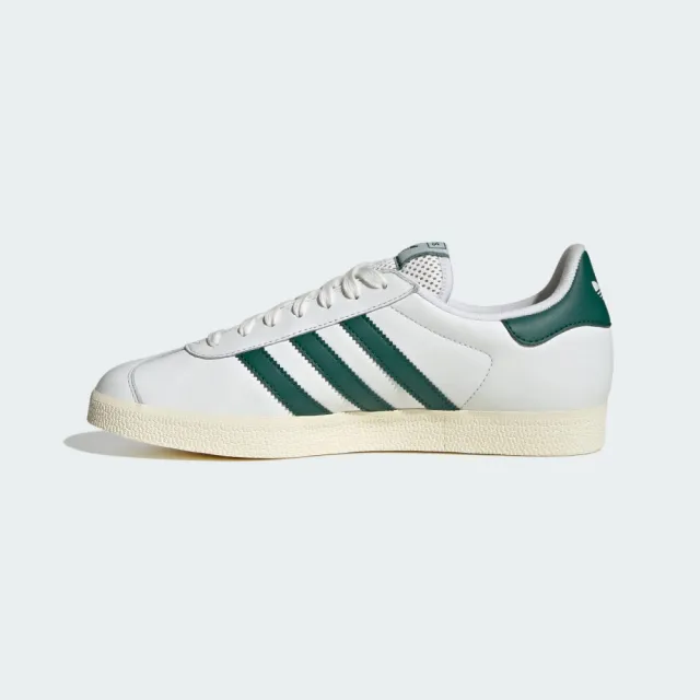 【adidas 愛迪達】休閒鞋 男鞋 運動鞋 皮革 三葉草 GAZELLE 白 JH5397(8919)