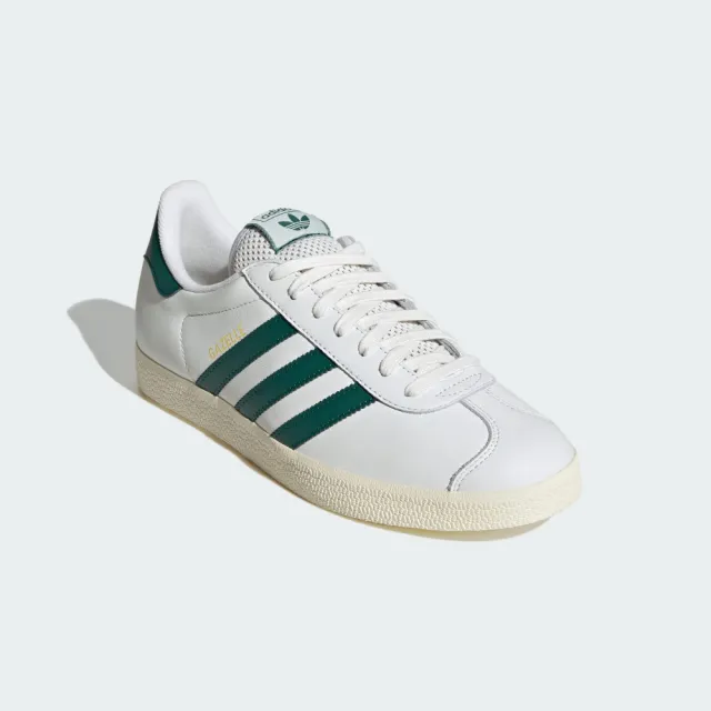 【adidas 愛迪達】休閒鞋 男鞋 運動鞋 皮革 三葉草 GAZELLE 白 JH5397(8919)