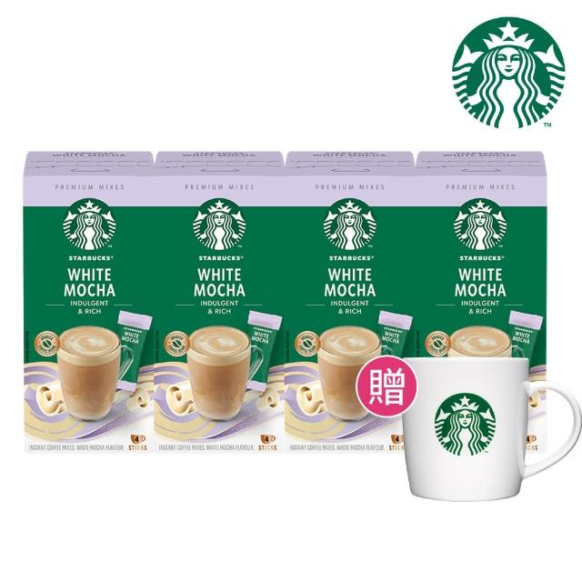 【STARBUCKS 星巴克】特選系列-白雪摩卡咖啡4盒組(共16入 口味任選)