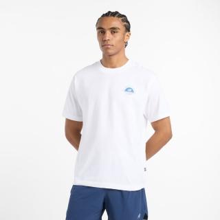 【NEW BALANCE】NB 短袖上衣 男 美規 白 MT51923WT(S2106)