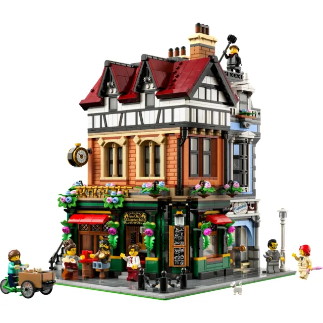 【LEGO 樂高】Icons 10350 都鐸式街角(建築模型 居家擺設 積木 玩具模型)