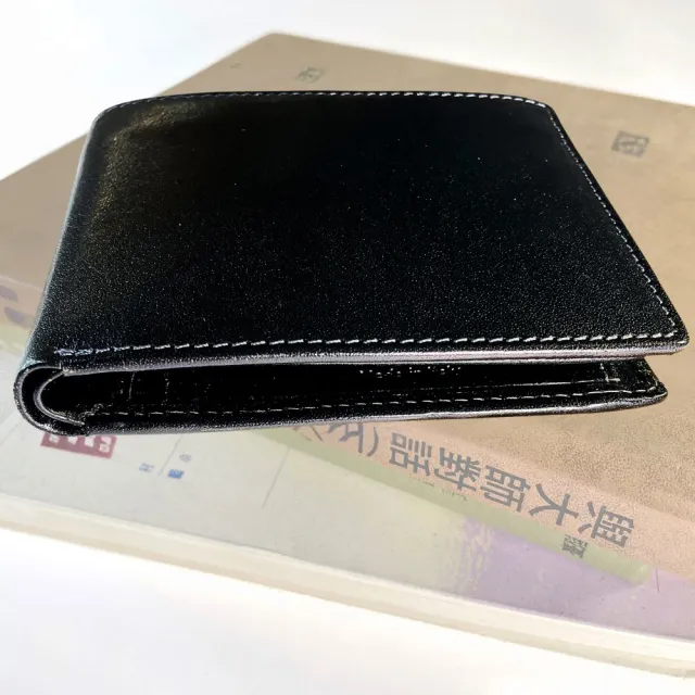 【iTa.a】100%義大利Tuscany製。100%頭層植鞣牛革(內翻袋∕卡片層男用皮夾-拉不拉多黑)