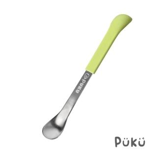 【PUKU 藍色企鵝】2in1幼兒湯匙(萊姆綠)