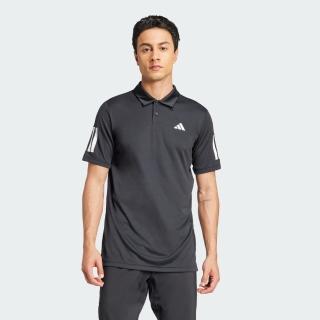 【adidas 愛迪達】短袖上衣 男 POLO衫 CLUB 3STR POLO 黑 JG0985