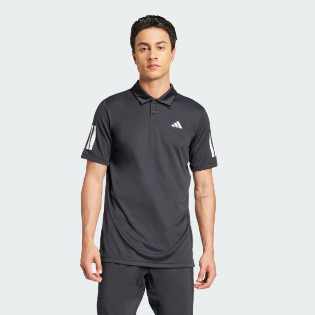 【adidas 愛迪達】短袖上衣 男 POLO衫  CLUB 3STR POLO 黑 JG0985