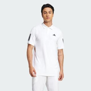 【adidas 愛迪達】短袖上衣 男 POLO衫 CLUB 3STR POLO 白 JE0412