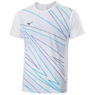 【MIZUNO 美津濃】短袖上衣 男 訓練 慢跑 吸濕排汗 白 72TAC00101